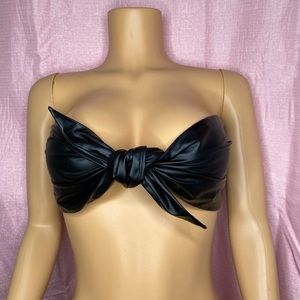 Black Pleather Tube Top